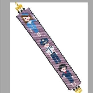 Handcrafted beaded bracelet, flight attendant, female pilot, vintage stewardess